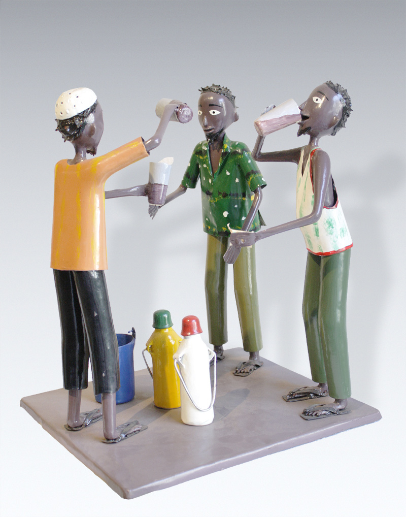 Ahadsi Sculpture Art Africain contemporain Art Brut A