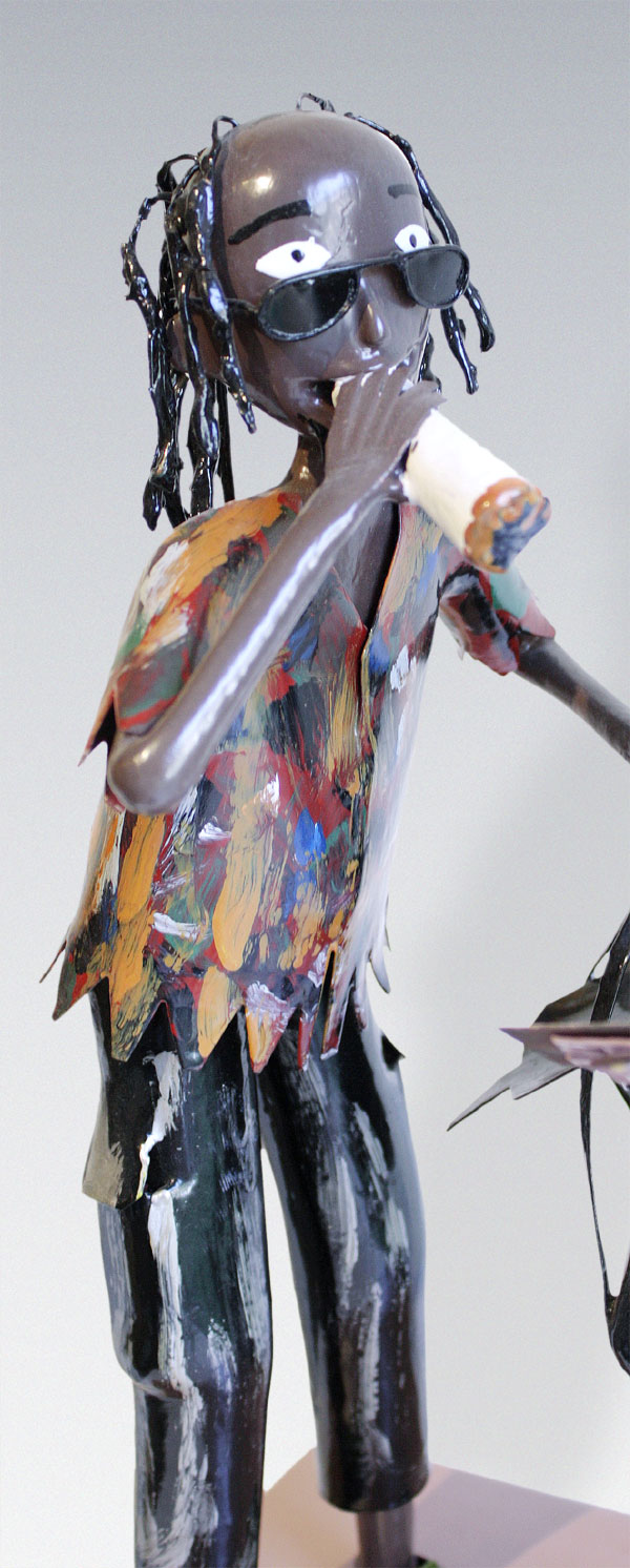 Kiffer Metallskulptur Pot Smoker Metal Figures Ahadsi D